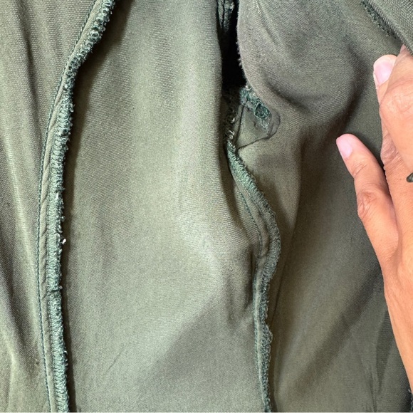 Vintage Double D Ranch Green Velvet Maxi Dress Western Pearl Snap Studded XS - Picture 4 of 16